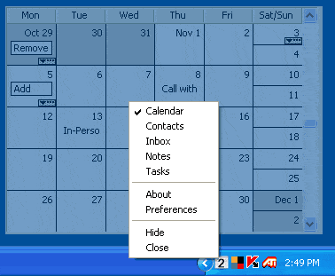 Outlook Desktop Widget