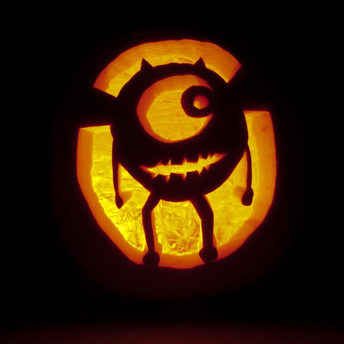 Mike Wasowski Jack-O-Lantern